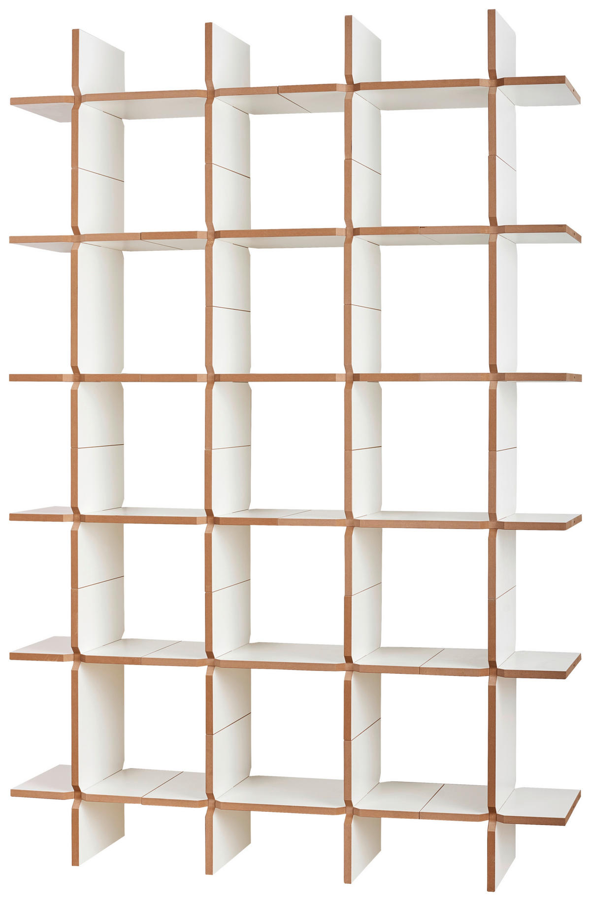 AKTENREGAL Weiß, Buchefarben  - Buchefarben/Weiß, MODERN, Holzwerkstoff (140/210/35cm) - Tojo