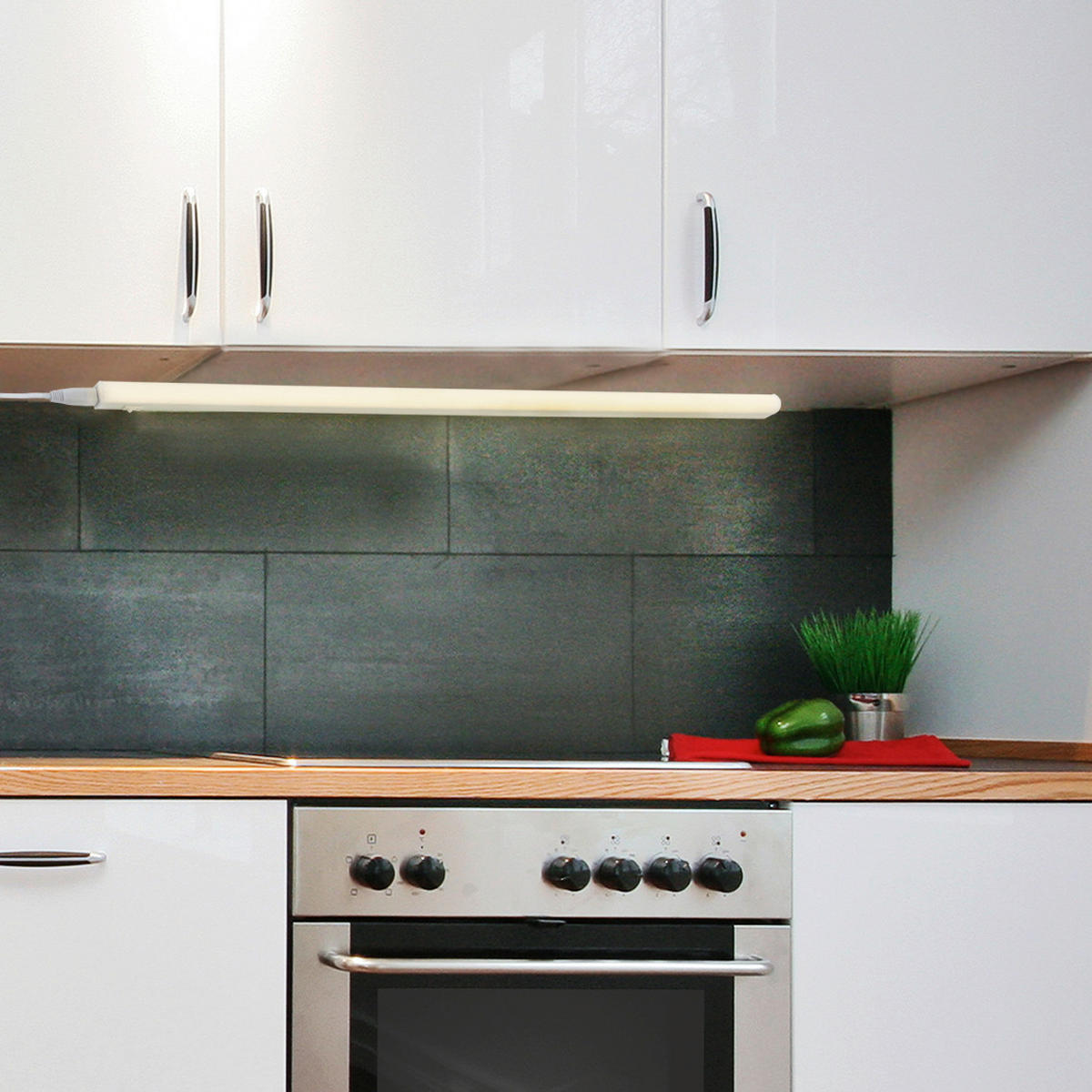 UNTERBAULEUCHTE 88,5/3/2,2 cm   - Weiß, KONVENTIONELL, Kunststoff (88,5/3/2,2cm)