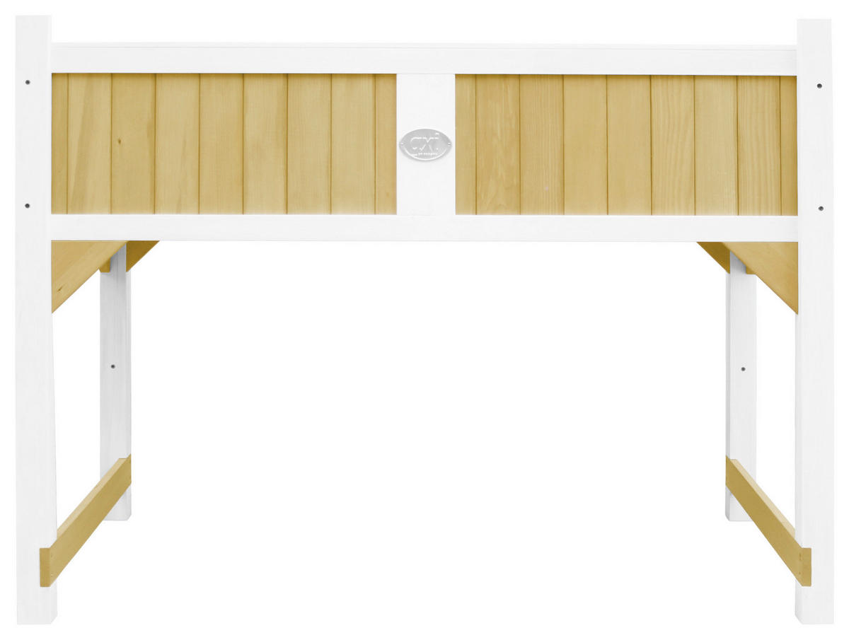 HOCHBEET AXI WEIß/BRAUN  - Schwarz/Braun, KONVENTIONELL, Holz (54/94/120cm) - Ambia Garden