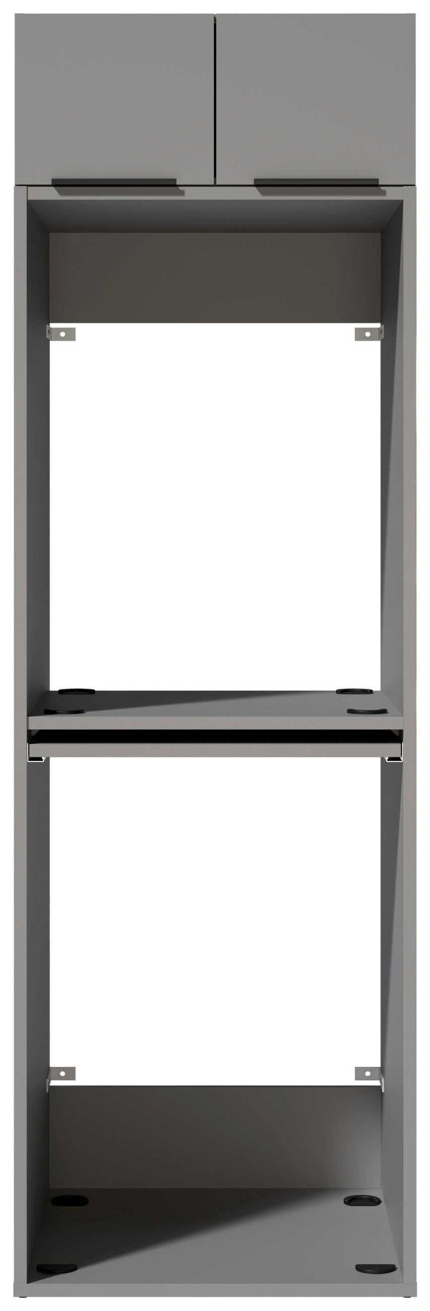 WASCHMASCHINENSCHRANK 70/220/68 cm  in Grau  - Schwarz/Grau, Basics, Holzwerkstoff/Kunststoff (70/220/68cm) - MID.YOU