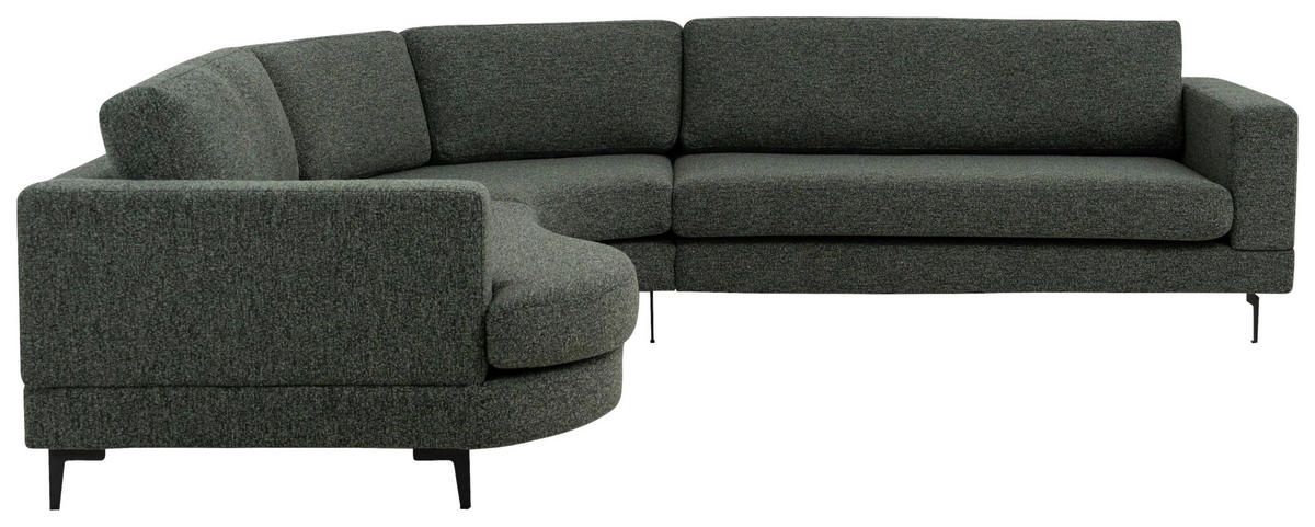 SOFFA i jacquard khaki  - khaki/svart, Klassisk, metall/trä (297/266cm) - Welnova