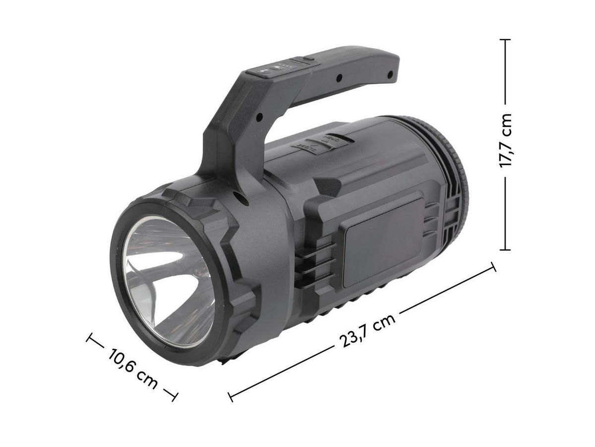 ŽEPNA SVETILKA     23,7/10,6/17,7 cm         - črna/prosojno, Basics, umetna masa (23,7/10,6/17,7cm) - Boxxx