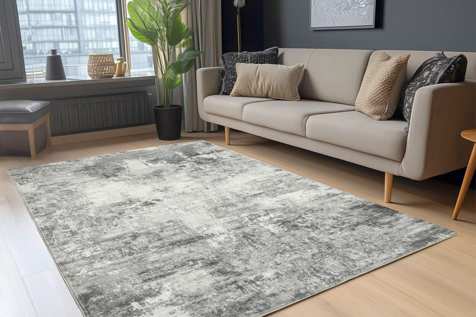 FLACHWEBETEPPICH 230/330 cm My Posh Grau  - Grau, Basics, Textil (230/330cm) - Obsession