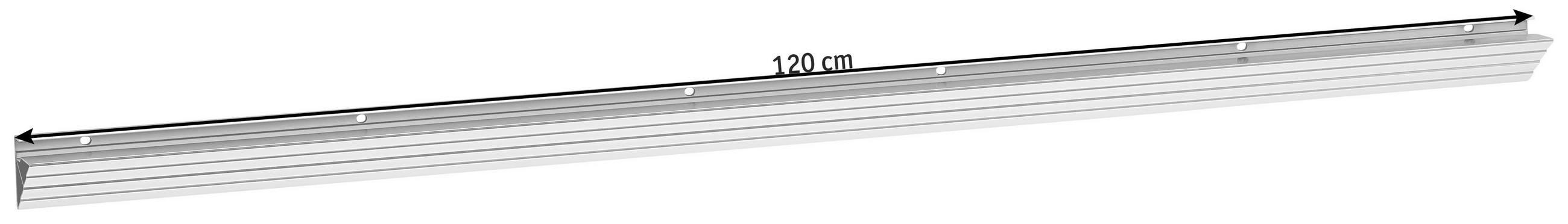 PROFIL DE PERETE - culoare aluminiu, Basics, metal (120cm)