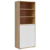 AKTENSCHRANK Weiß, Eichefarben  - Eichefarben/Weiß, KONVENTIONELL, Holzwerkstoff (80/198/41cm) - Carryhome