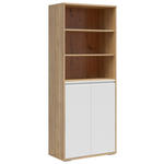 AKTENSCHRANK Weiß, Eichefarben  - Eichefarben/Weiß, KONVENTIONELL, Holzwerkstoff (80/198/41cm) - Carryhome