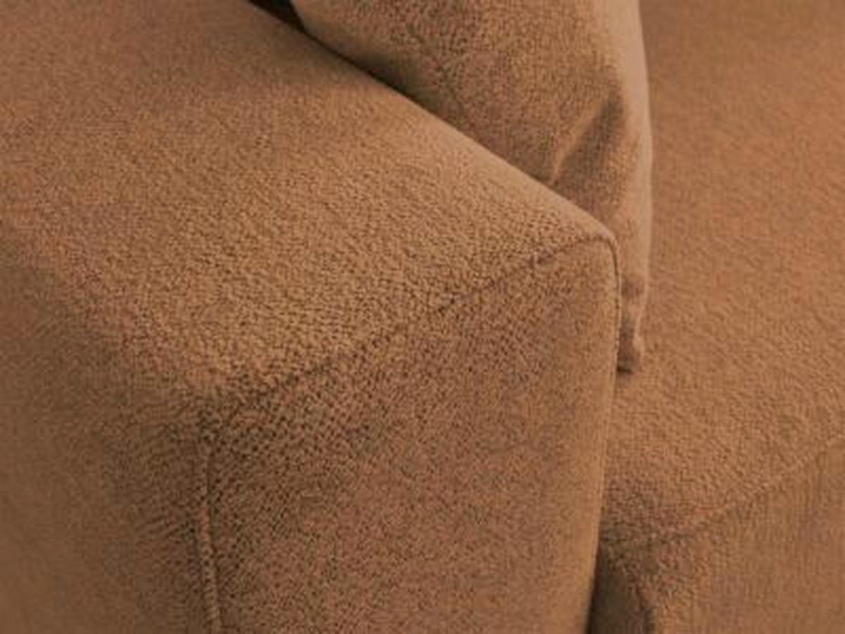 ECKSOFA Ottomane rechts  ATILLA Orange Flachgewebe  - Schwarz/Orange, MODERN, Kunststoff/Textil (244/149cm)