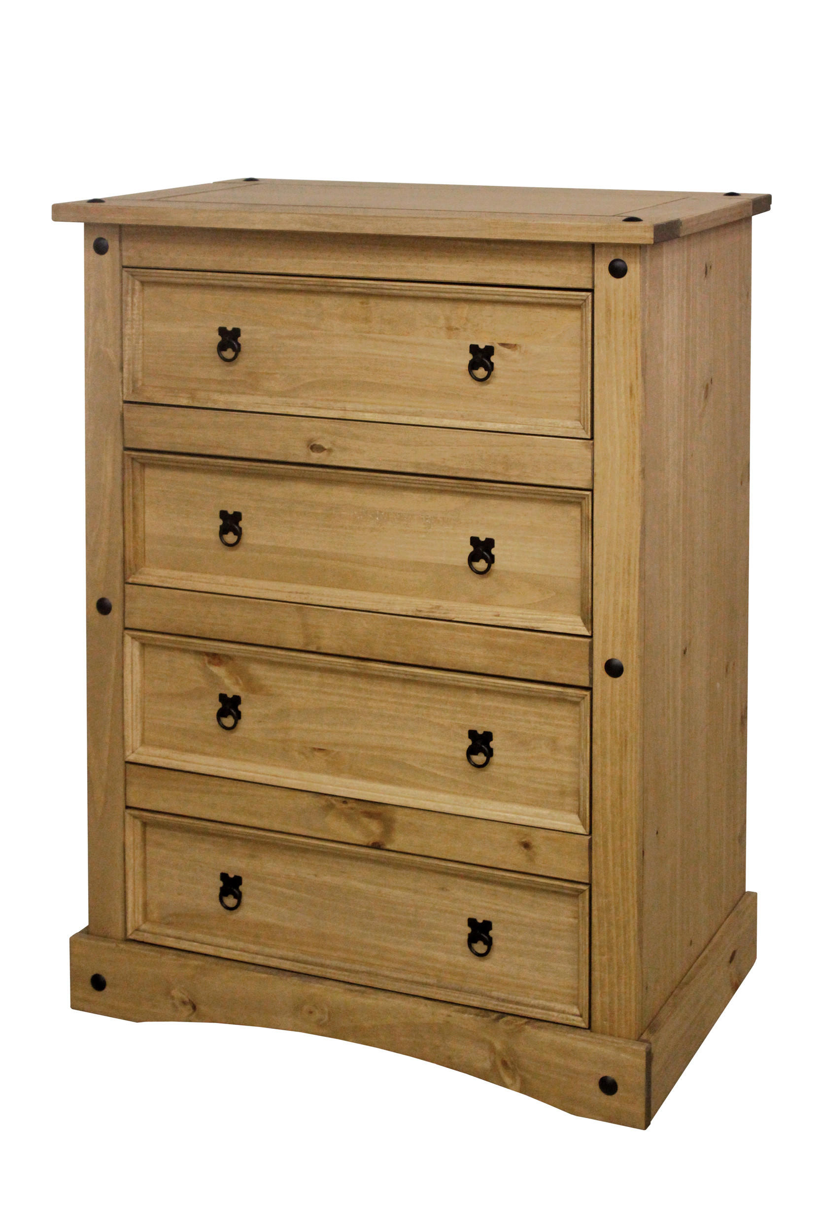 KOMMODE  in 90/122/48 cm  - Schwarz/Honig, Natur, Holz/Metall (90/122/48cm) - Livetastic