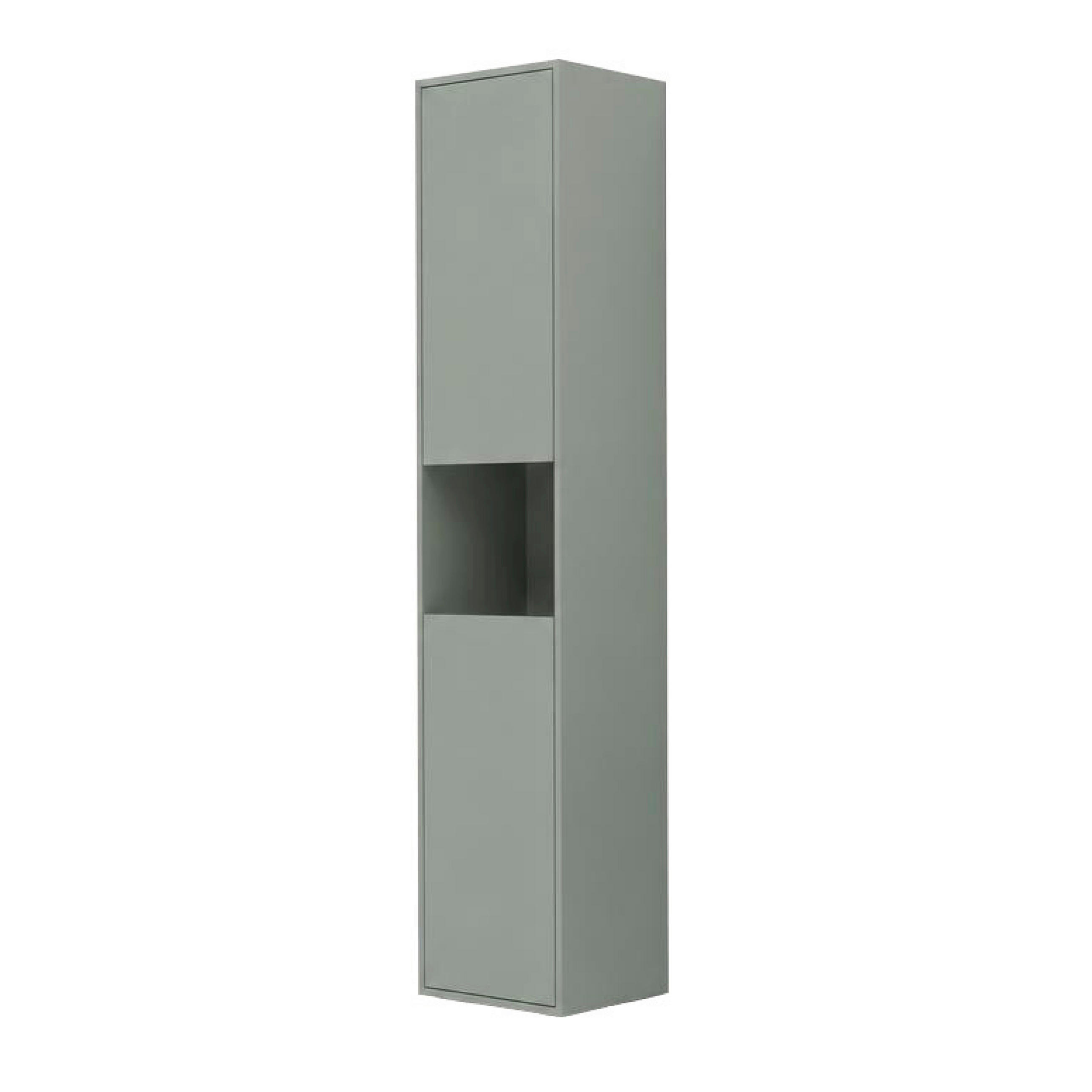 HOCHSCHRANK 42/197/33 cm  - Schilfgrün/Schwarz, Trend, Holzwerkstoff/Kunststoff (42/197/33cm) - MID.YOU
