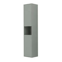 HOCHSCHRANK 42/197/33 cm  - Schilfgrün/Schwarz, Trend, Holzwerkstoff/Kunststoff (42/197/33cm) - MID.YOU