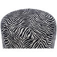 HOCKER in Holz, Metall, Textil Schwarz, Weiß  - Schwarz/Weiß, KONVENTIONELL, Holz/Textil (35/42/35cm) - Xora