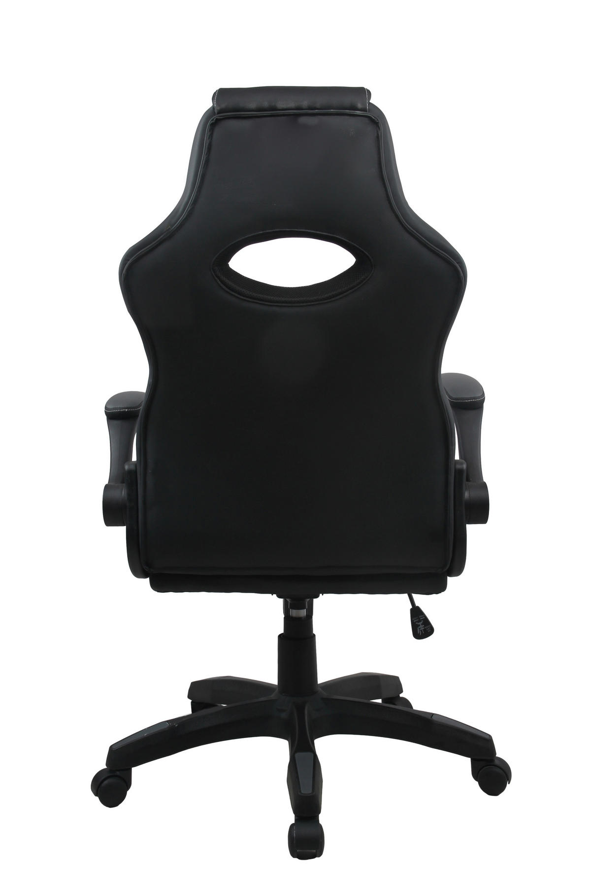 GAMINGSTUHL  in Lederlook Schwarz  - Hellgrau/Schwarz, MODERN, Kunststoff/Textil (69/111/71cm) - MID.YOU