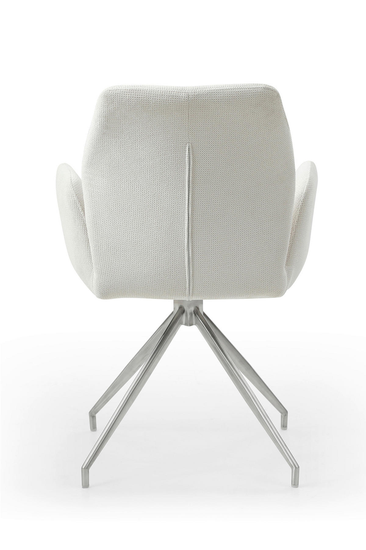 OTOČNÁ STOLIČKA, štruktúra, krémová - krémová/strieborná, Modern, kov/textil (60/89/62cm) - Livetastic