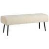 HOCKERBANK in Metall, Textil, Holzwerkstoff Beige  - Beige/Schwarz, Design, Holzwerkstoff/Textil (110/41/43cm) - MID.YOU