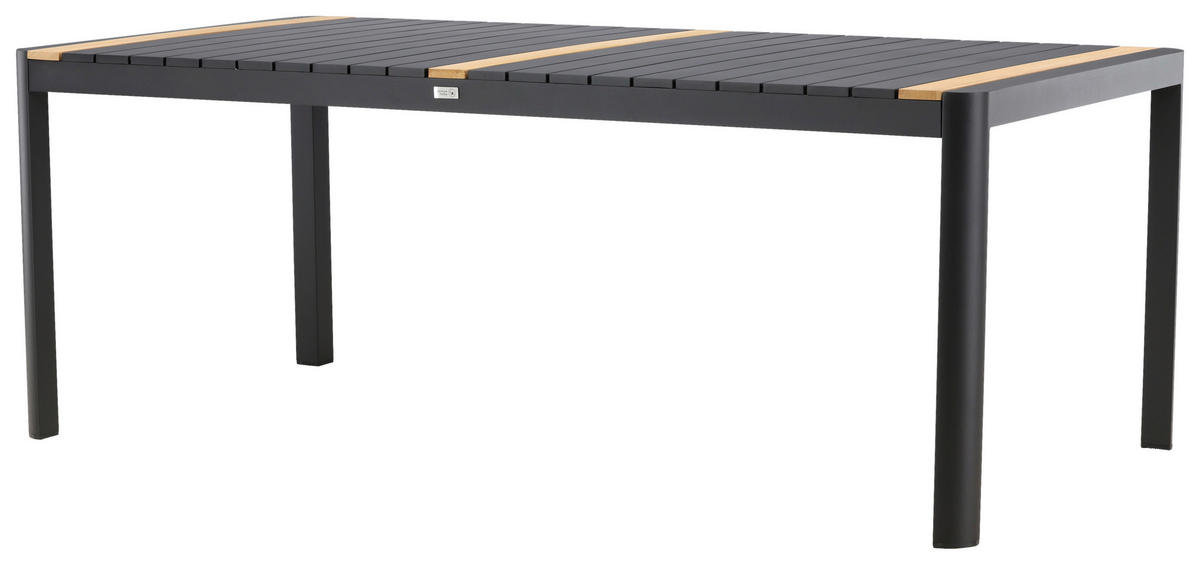 UTEBORD trä, metall  - svart, Klassisk, metall/trä (100/75/200cm) - Gardenson