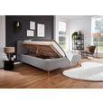 POLSTERBETT 160/200 cm  in Grau  - Eichefarben/Birkefarben, Design, Holz/Textil (160/200cm) - Xora