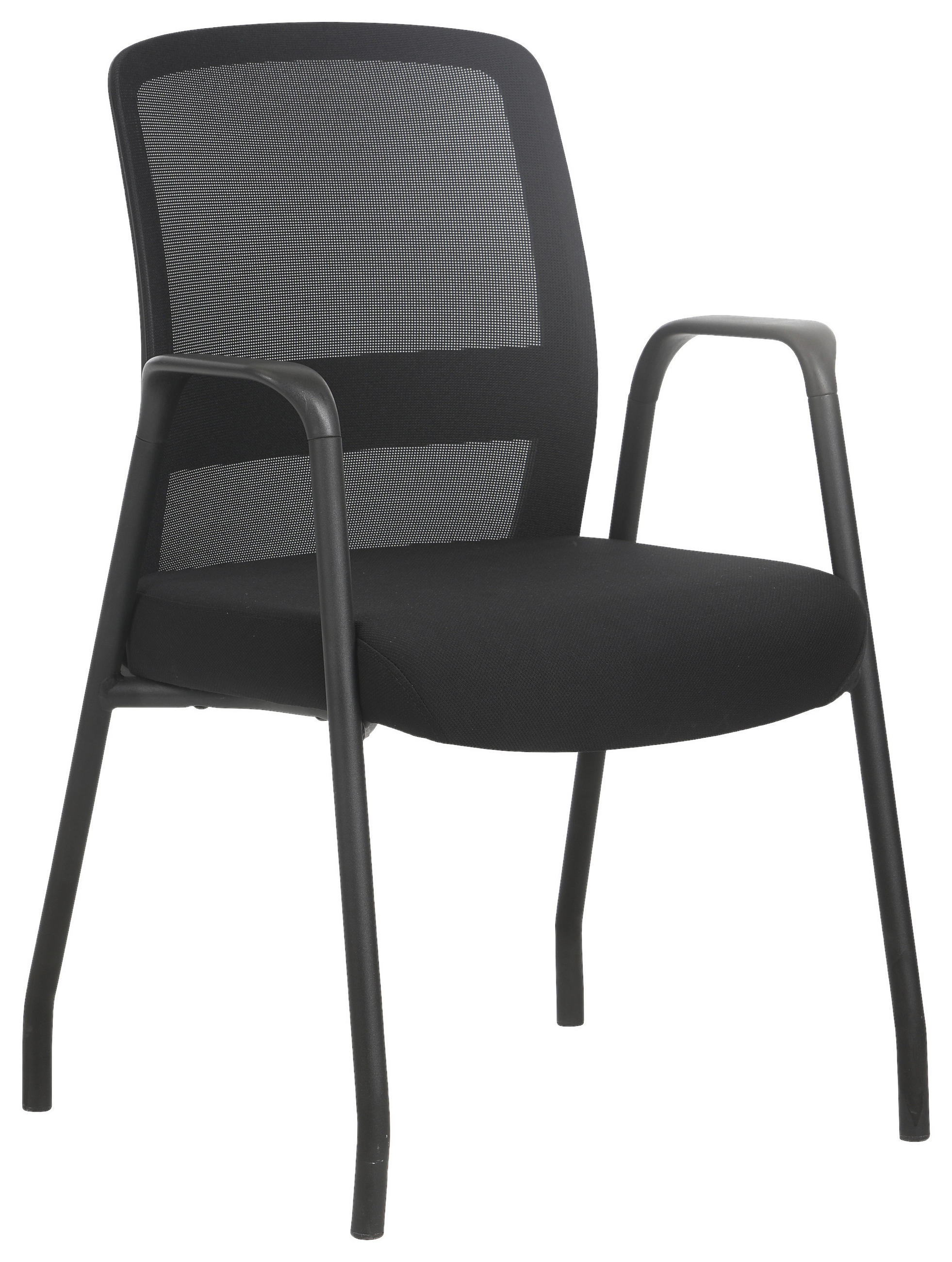 ARMLEHNSTUHL  in Eisen Netzbespannung, Webstoff matt  - Schwarz, MODERN, Kunststoff/Textil (55/88,5/57cm) - Xora