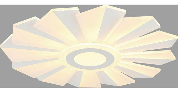 LED-DECKENLEUCHTE 55/7,5 cm - Opal/Weiß, Design, Kunststoff/Metall (55/7,5cm) - Novel