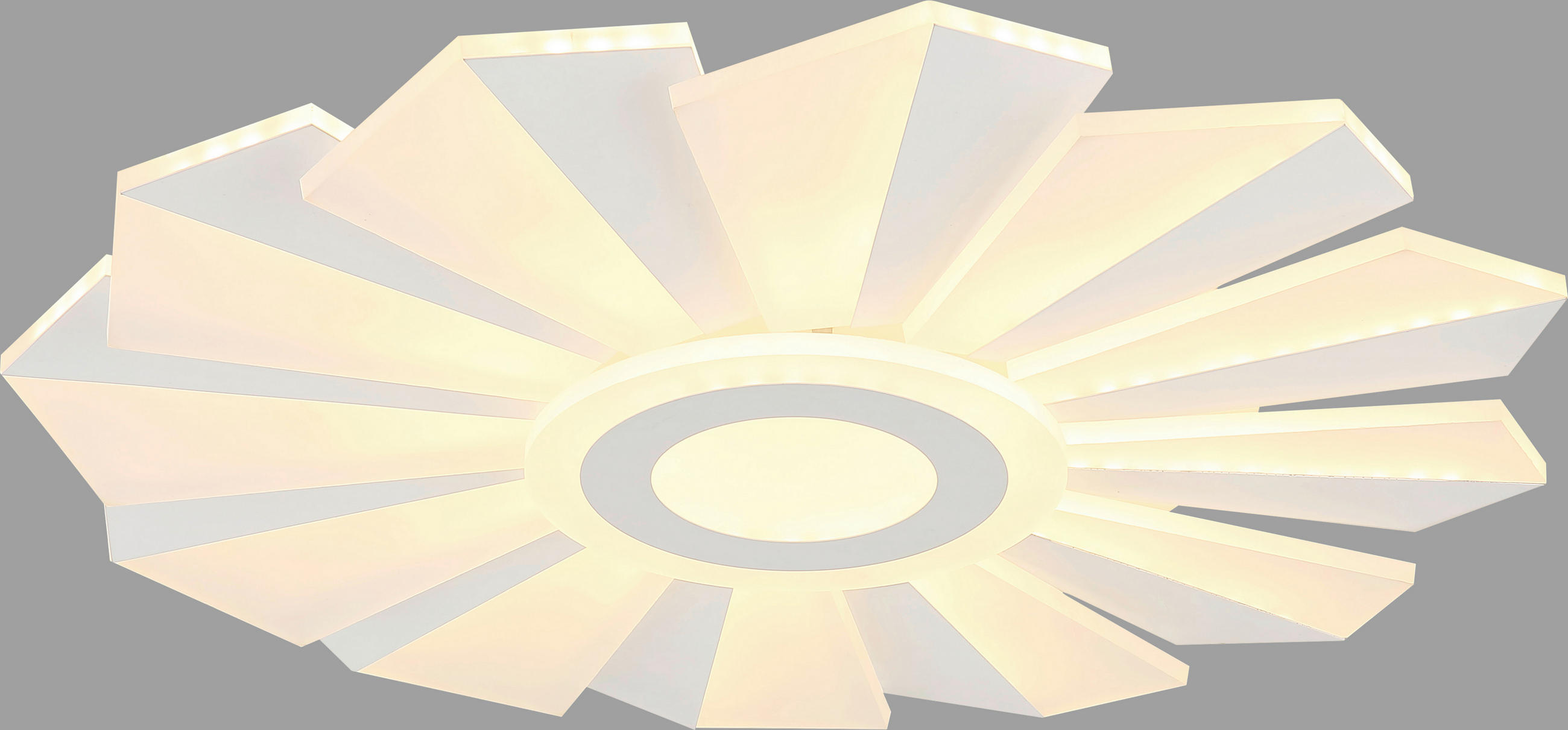 PLAFONIERĂ CU LED - alb/opal, Design, plastic/metal (55/7,5cm) - Novel