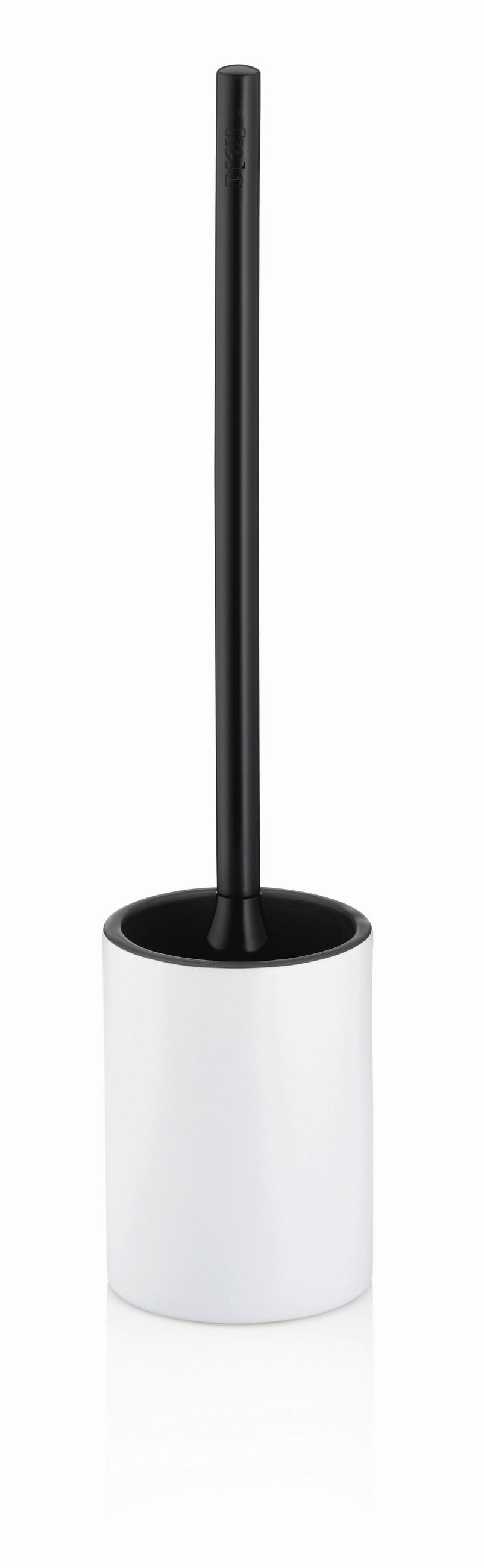 WC GARNITURA SA ČETKOM  bela  keramika  - bela/crna, Osnovno, plastika/keramika (10,5/44,5cm) - Kela