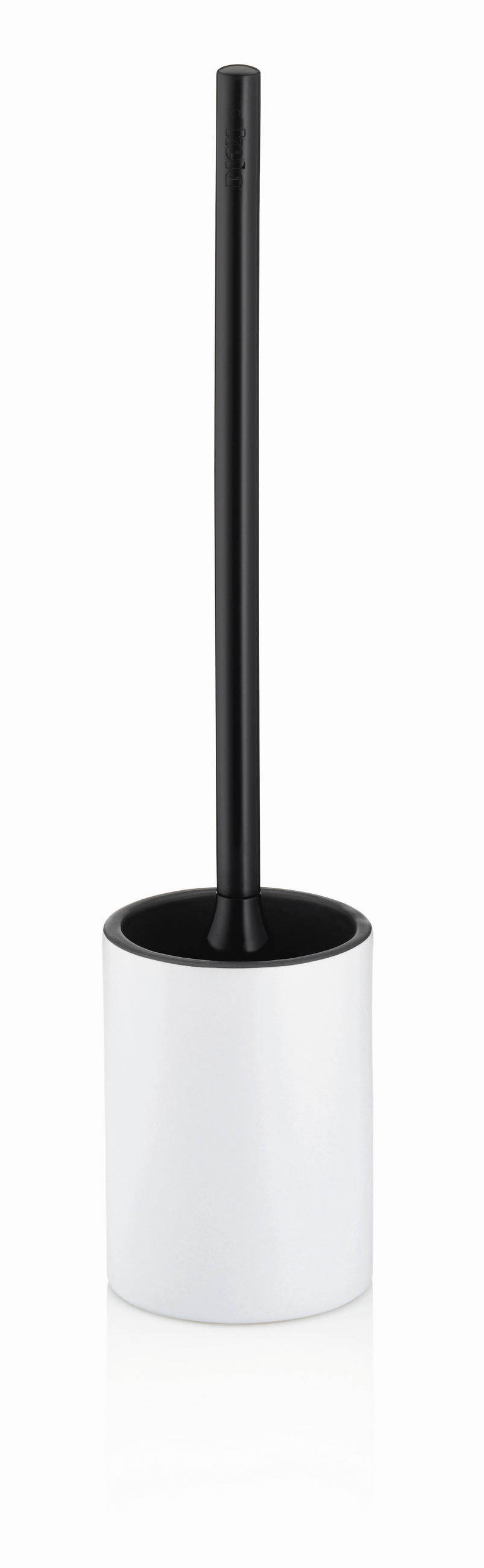 WC GARNITURA SA ČETKOM  bela  keramika  - bela/crna, Osnovno, plastika/keramika (10,5/44,5cm) - Kela