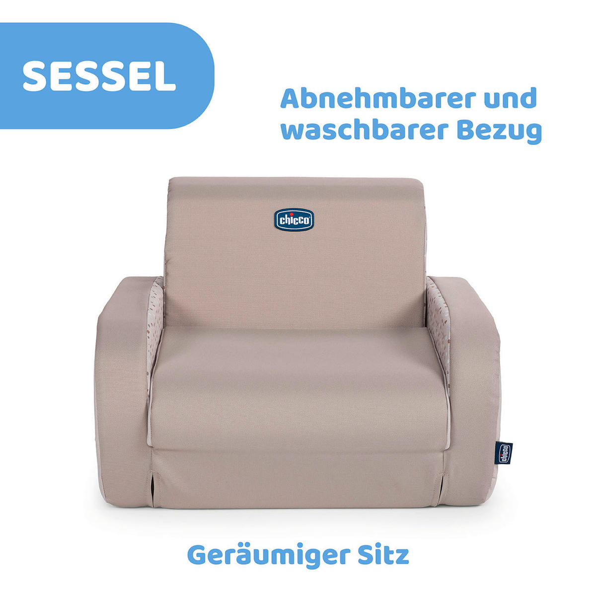 KINDERSESSEL - Beige, Basics, Textil (50/30/38/44/88cm) - Chicco