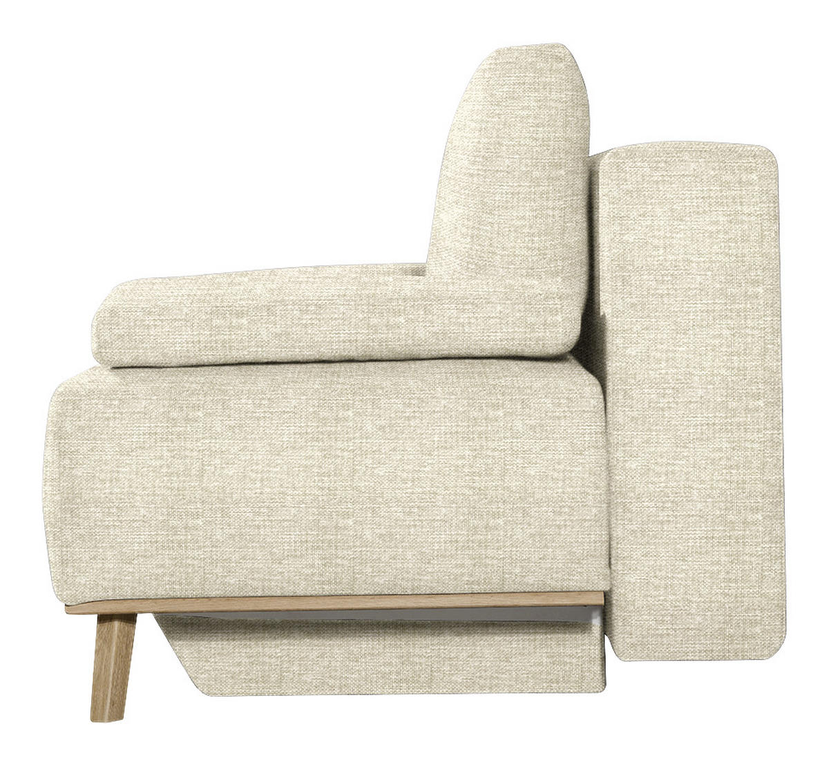 BOXSPRINGSOFA Beige  - Beige, Design, Holz/Textil (203/97/107cm) - Dieter Knoll