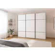 SCHWEBETÜRENSCHRANK 242/223/68 cm 3-türig Weiß  - Schwarz/Weiß, KONVENTIONELL, Holzwerkstoff/Metall (242/223/68cm) - Novel