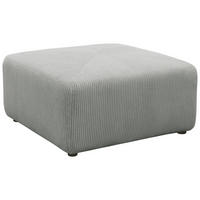 HOCKER Mikrofaser Hellgrau  - Hellgrau/Schwarz, Design, Kunststoff/Textil (85/42/85cm) - MID.YOU