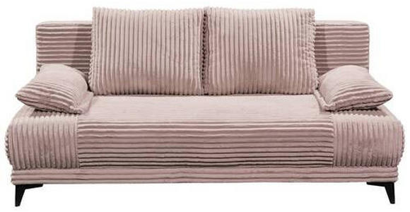 SCHLAFSOFA Cord Rosa  - Schwarz/Rosa, KONVENTIONELL, Kunststoff/Textil (211/96/105cm) - Carryhome