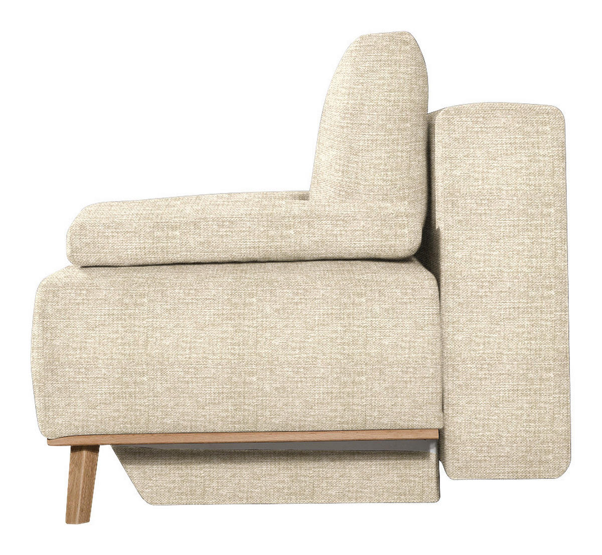 BOXSPRINGSOFA Beige  - Beige, Design, Holz/Textil (203/97/107cm) - Dieter Knoll