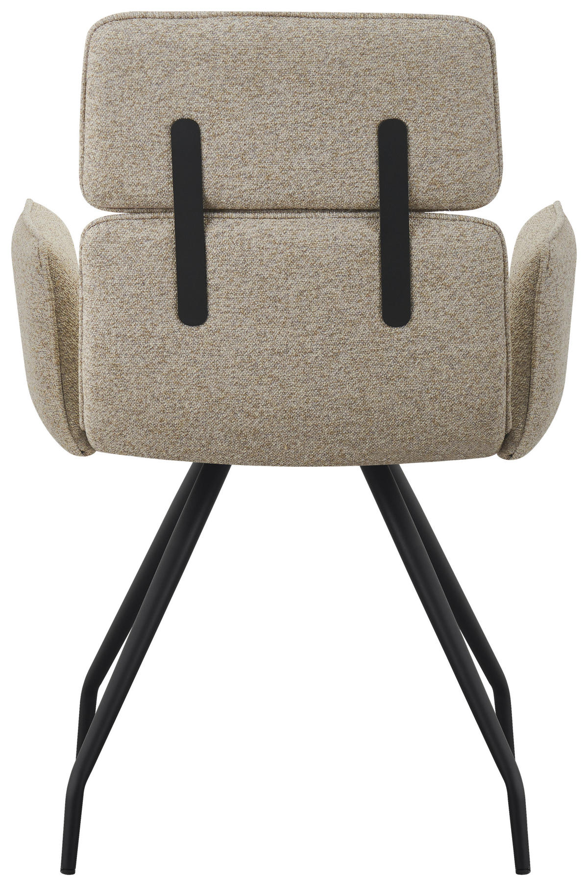 ARMLEHNSTUHL  in Eisen Webstoff  - Beige/Schwarz, Design, Textil/Metall (58/90/62cm) - Stylife