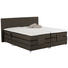 BOXSPRINGBETT 180/200 cm in Braun - Silberfarben/Braun, Design, Kunststoff/Textil (180/200cm) - Carryhome BOXSPRINGBETT 180/200 cm in Braun - Silberfarben/Braun, Design, Kunststoff/Textil (180/200cm) - Carryhome