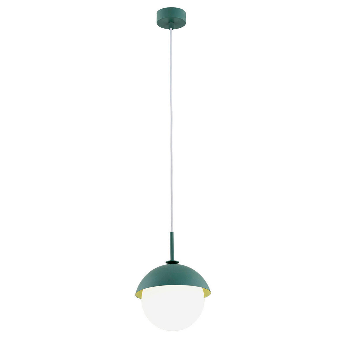 HÄNGELEUCHTE 20/109 cm  - Weiß/Grün, KONVENTIONELL, Glas/Metall (20/109cm)