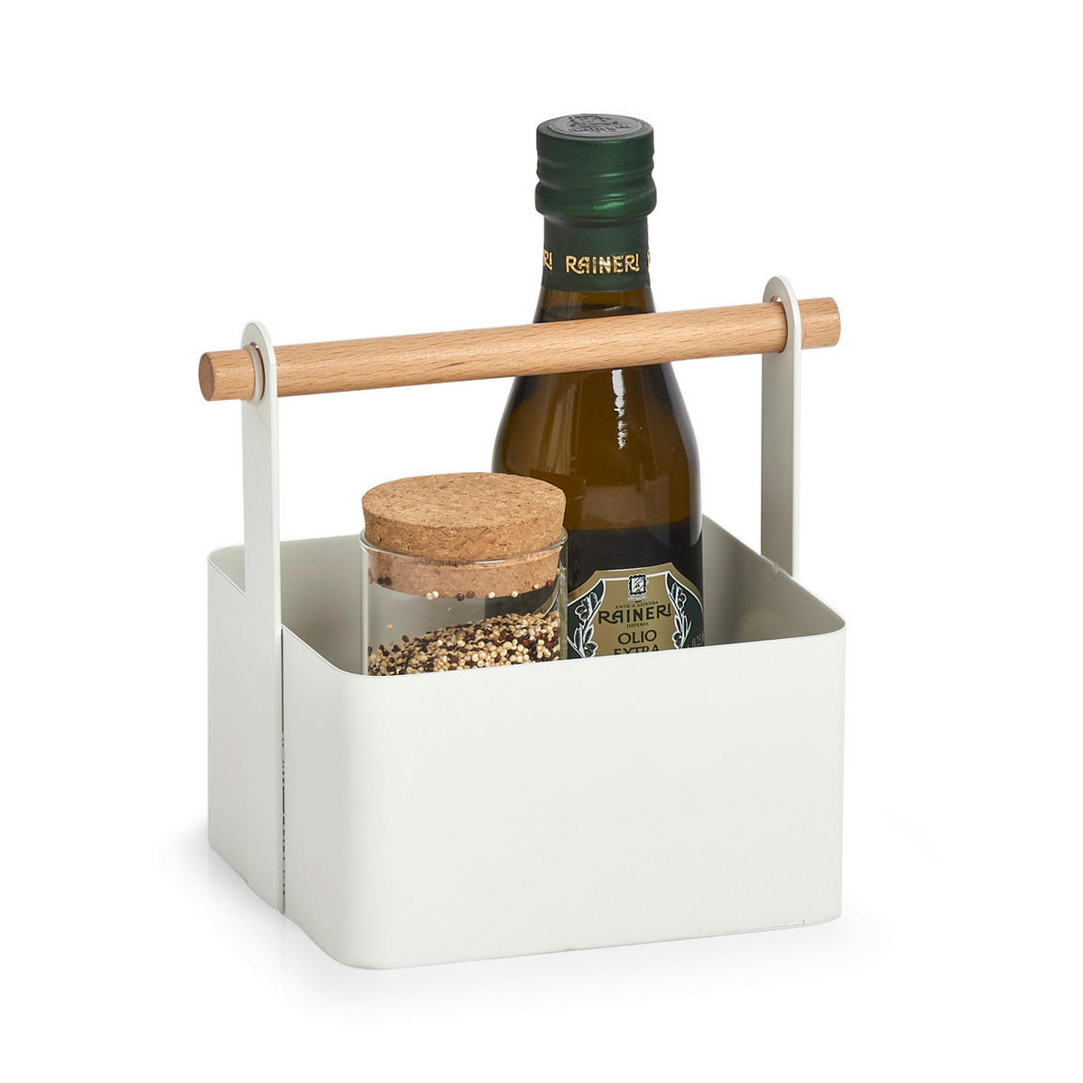 TISCHORGANIZER  - Weiß, Basics, Holz/Metall (14,3/13/16cm) - Zeller Present
