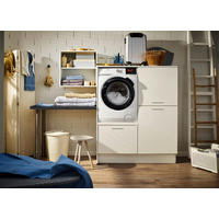 HAUSWIRTSCHAFTSRAUM 241,6/160/60 cm  in Weiß  - Schwarz/Weiß, Design, Holzwerkstoff (241,6/160/60cm) - Pino