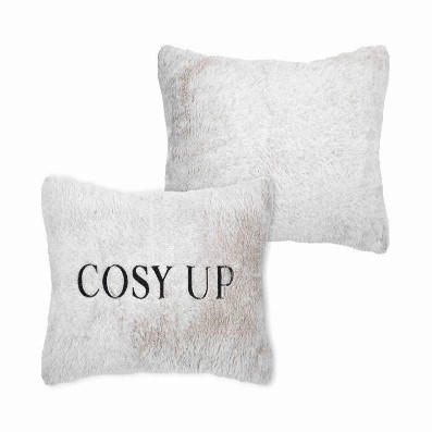 UKRASNI JASTUČIĆ   COZY  - smeđa/crna, Basics, tekstil (30/50cm)