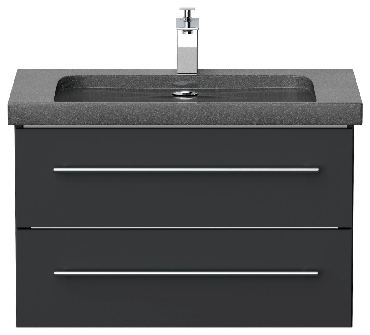 WASCHTISCHKOMBI 75 cm  - Graphitfarben, Basics, Holzwerkstoff/Stein (75cm) - MID.YOU