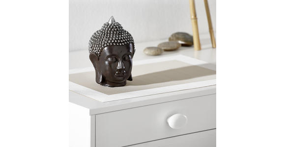 BUDDHAKOPF 11,5/16/11 cm  - Multicolor, Basics, Kunststoff (11,5/16/11cm) - Ambia Home