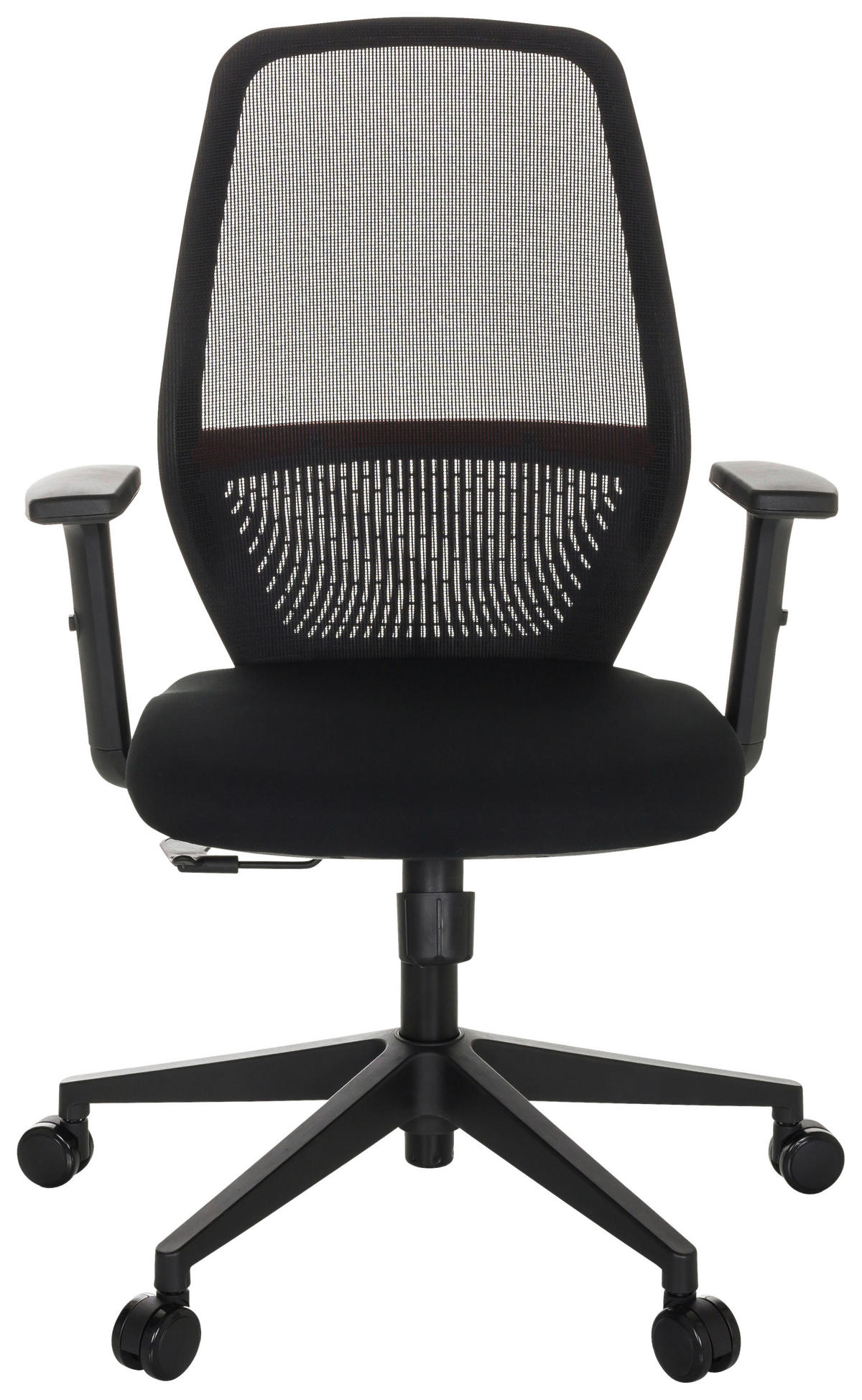 DREHSTUHL Netzbespannung, Flachgewebe Schwarz  - Schwarz, Basics, Kunststoff/Textil (65/98/65cm) - MID.YOU