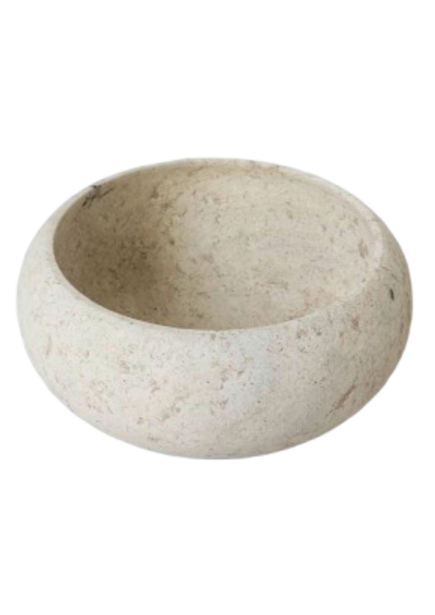 SCHÜSSEL   - Weiß, Design, Stein (25/10cm) - Ambia Home