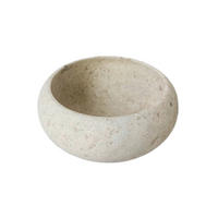 SCHÜSSEL   - Weiß, Design, Stein (25/10cm) - Ambia Home