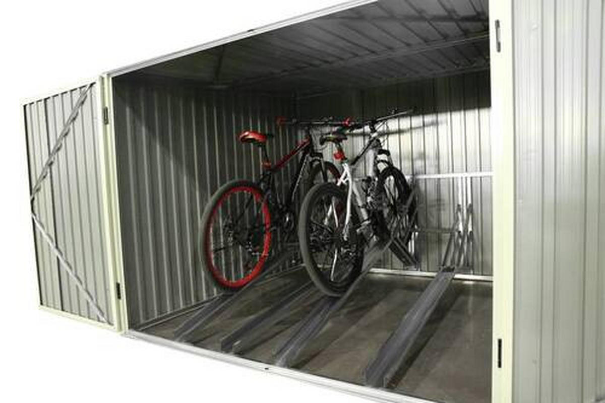 FAHRRADGARAGE 203/158/200 cm  - Anthrazit, Basics, Metall (203/158/200cm) - Ambia Garden