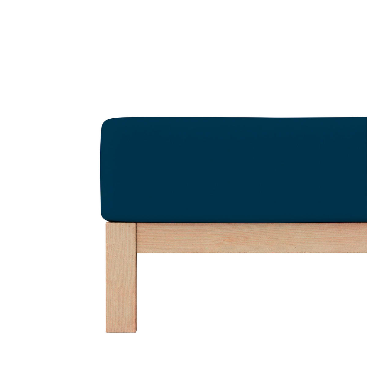 SPANNLEINTUCH 90-100/190-220 cm Jersey  - Dunkelblau, Basics, Textil (90-100/190-220cm) - Schlafgut
