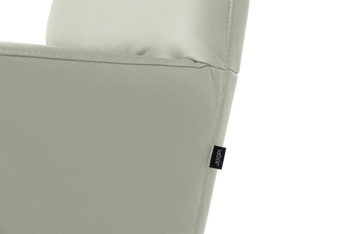 RELAXSESSEL Leder Silberfarben  - Silberfarben/Schwarz, Modern, Leder/Metall (66/110/83cm) - Joop!