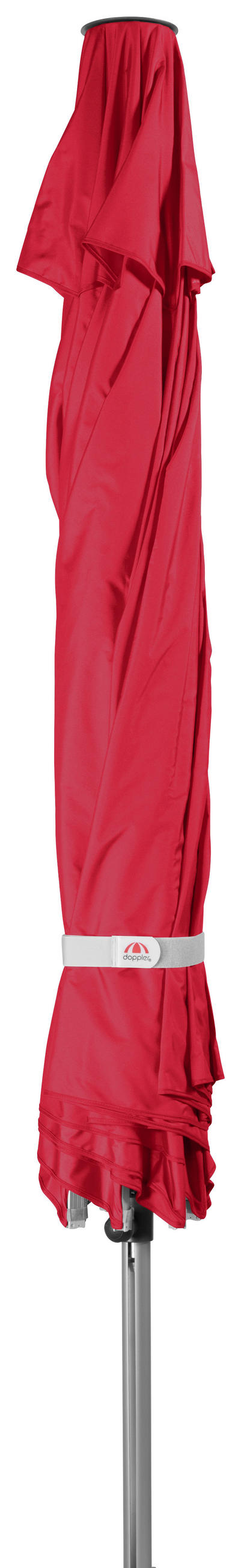 SONNENSCHIRM 400 cm Rot  - Silberfarben/Rot, Basics, Textil/Metall (400cm) - Doppler