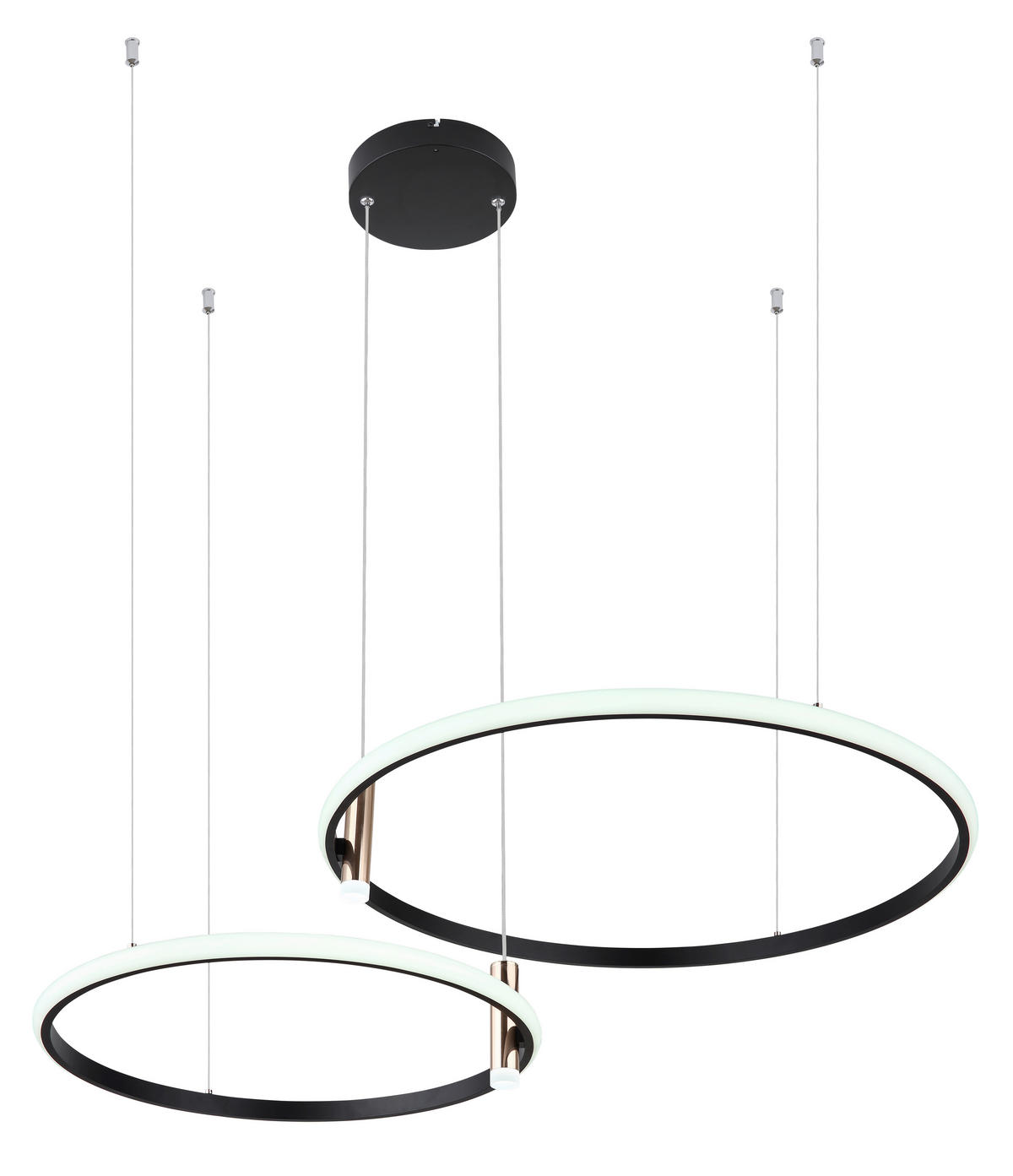 LED-HÄNGELEUCHTE 102,5/70/150 cm   - Goldfarben/Opal, Design, Kunststoff/Metall (102,5/70/150cm) - Globo