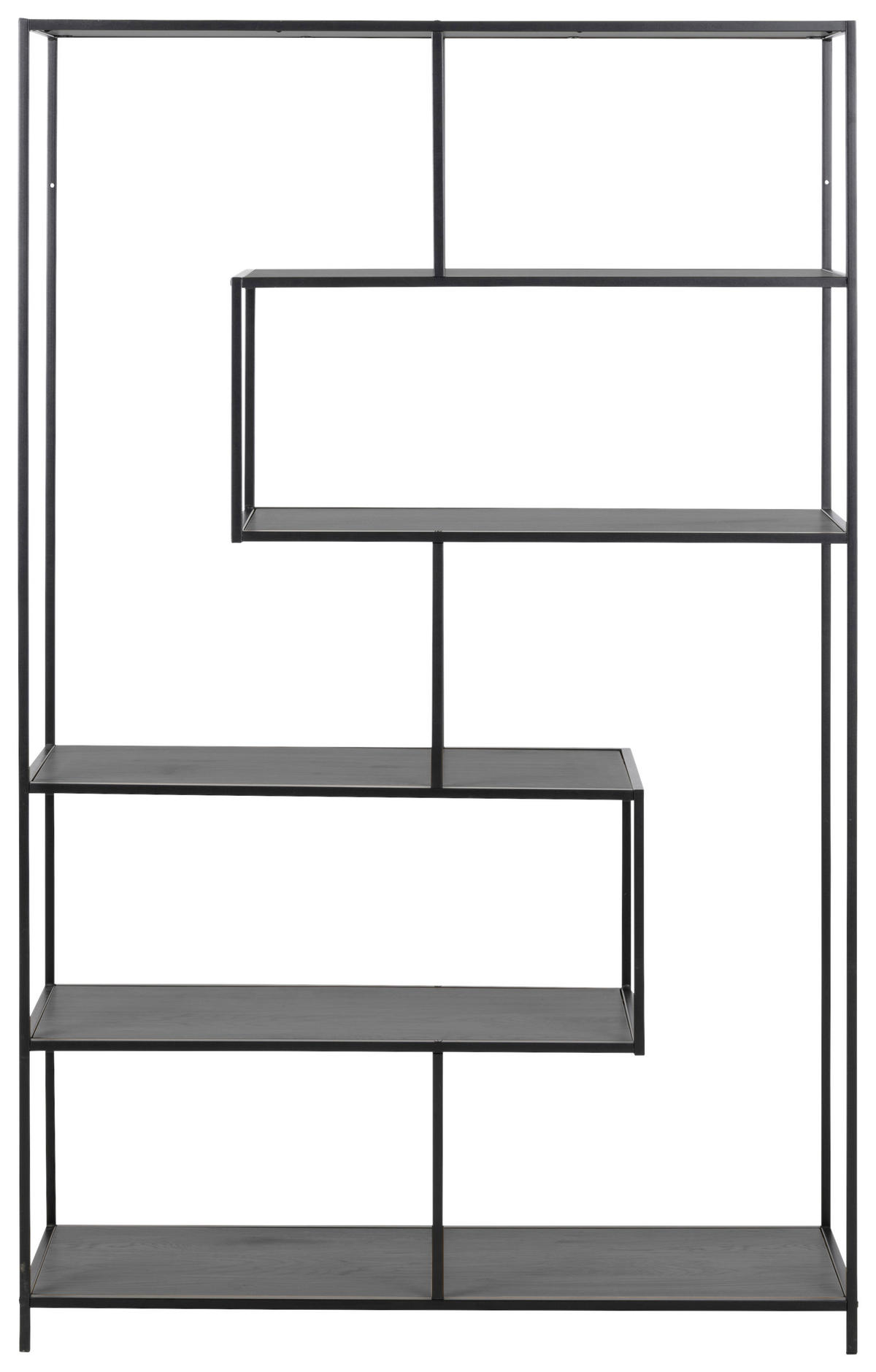 HYLLA i 114/185/35 cm svart  - svart, Trend, metall/trämaterial (114/185/35cm) - Best Price