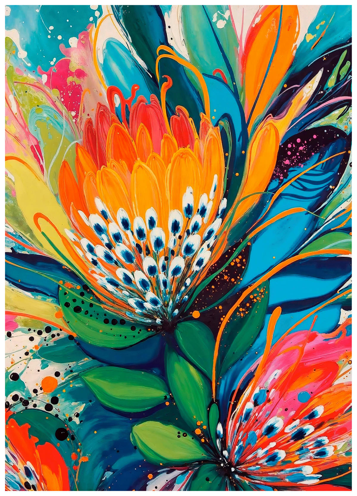 KUNSTDRUCK 50/70 cm  - Multicolor, Design, Holzwerkstoff/Textil (50/70cm) - Monee