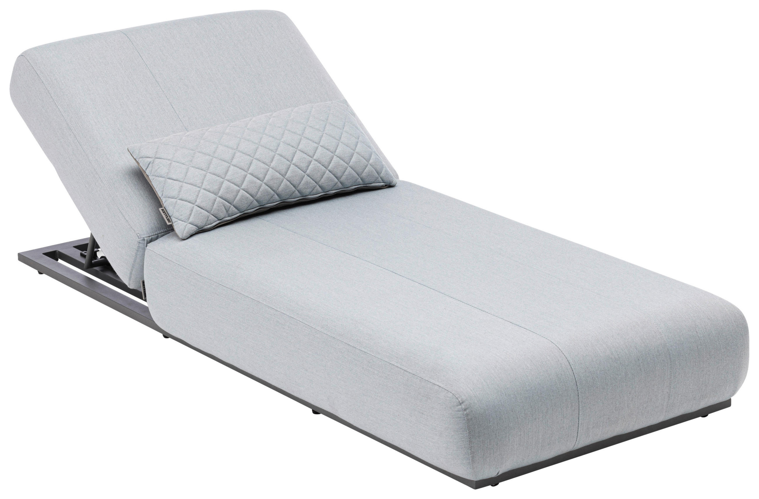 SONNENLIEGE 213/33/90 cm  - Anthrazit/Hellblau, Basics, Textil/Metall (213/33/90cm) - Kettler